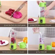 1pc wireless portable blender six leaf blade usb rechargeable mini juice blender suitable for juice shakes and smoothies juice milk fruit and vegetable mini juicing cups 7