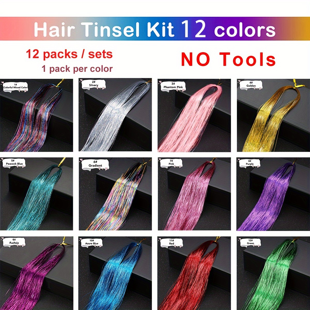 FUCHSIA Hair Tinsel, Glittery Fuchsia Hair Extensions. Shiny Hair Tinsel, Hair  Glitter Fuchsia, Sparkle Tinsel 