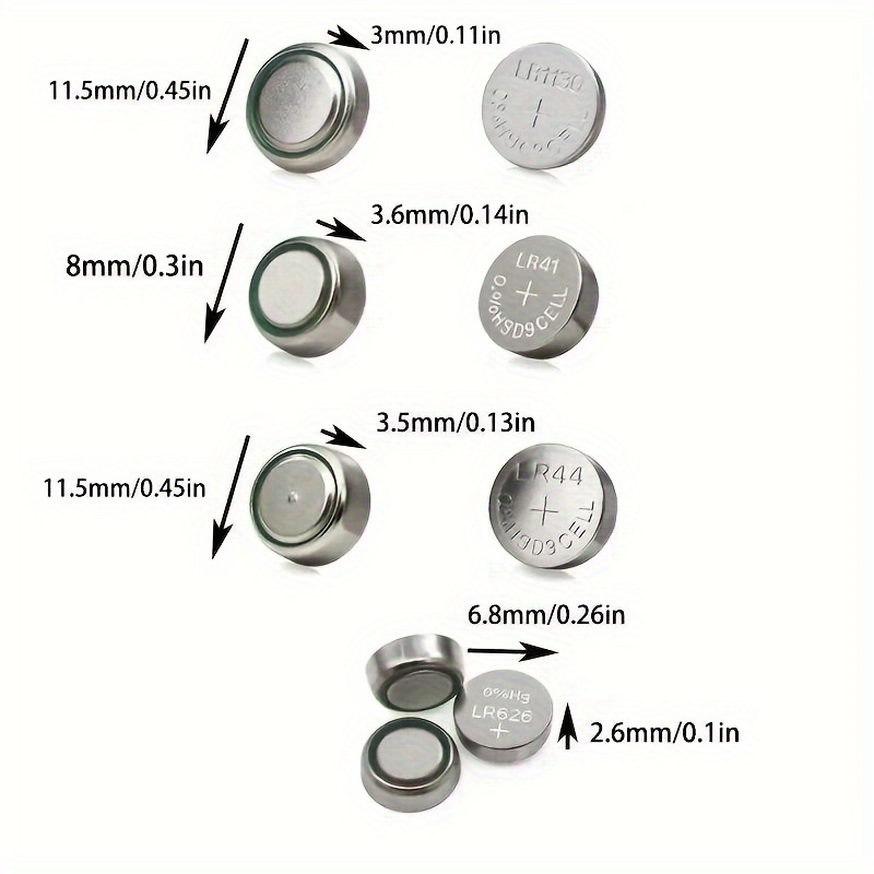 TMI - Pile bouton AG4 - Piles de montre - 10 pièces - 626A - 377A - CX66W