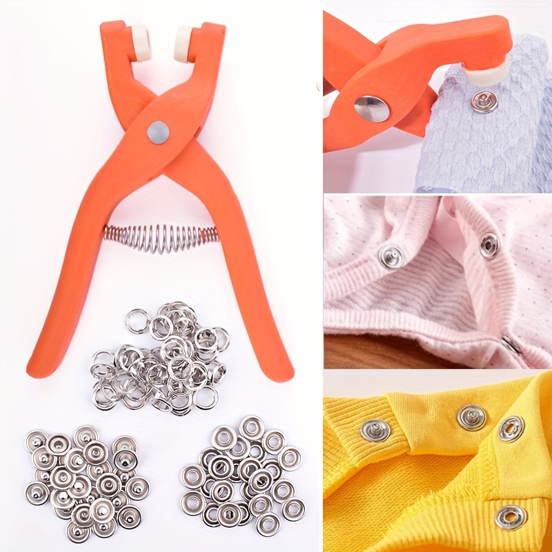 Alicates a presión para ropa de manualidades, herramienta de alicates de  mano para botones a presión, botón sin coser, punzón para broches T3 T5 T8