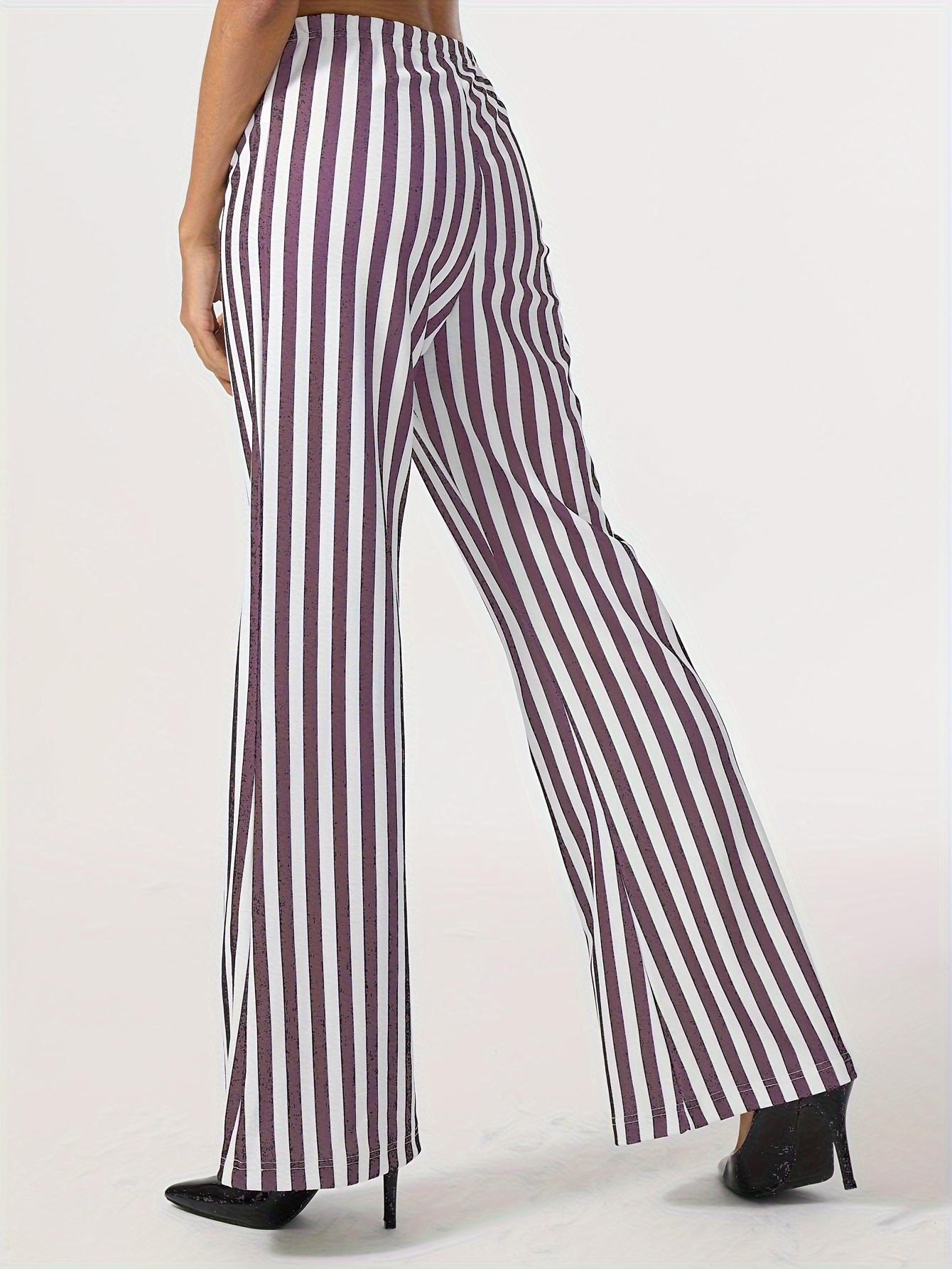 Flared Pants Women's Loose Trousers Printed Wide-Leg Pants Flared