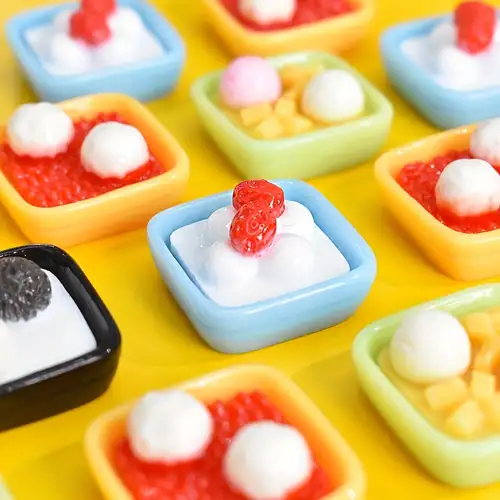 5PCS Mini Random Food Snacks DIY Jewelry Resin Accessories Playing House  Toys@t@