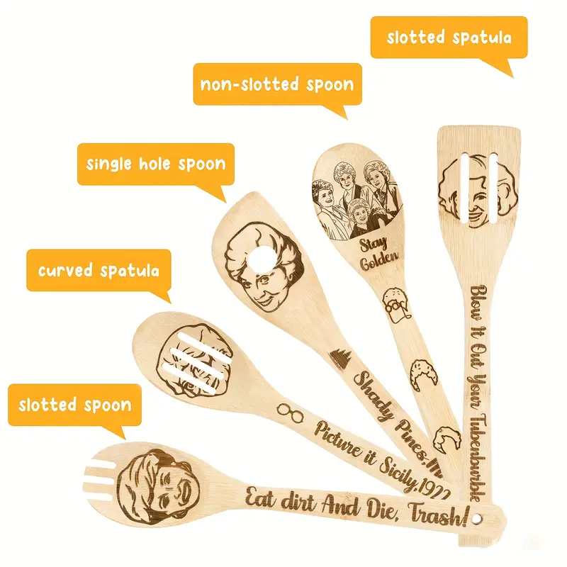 Bamboo Ladles, Wooden Spoons Utensils, Bamboo Cooking Utensils