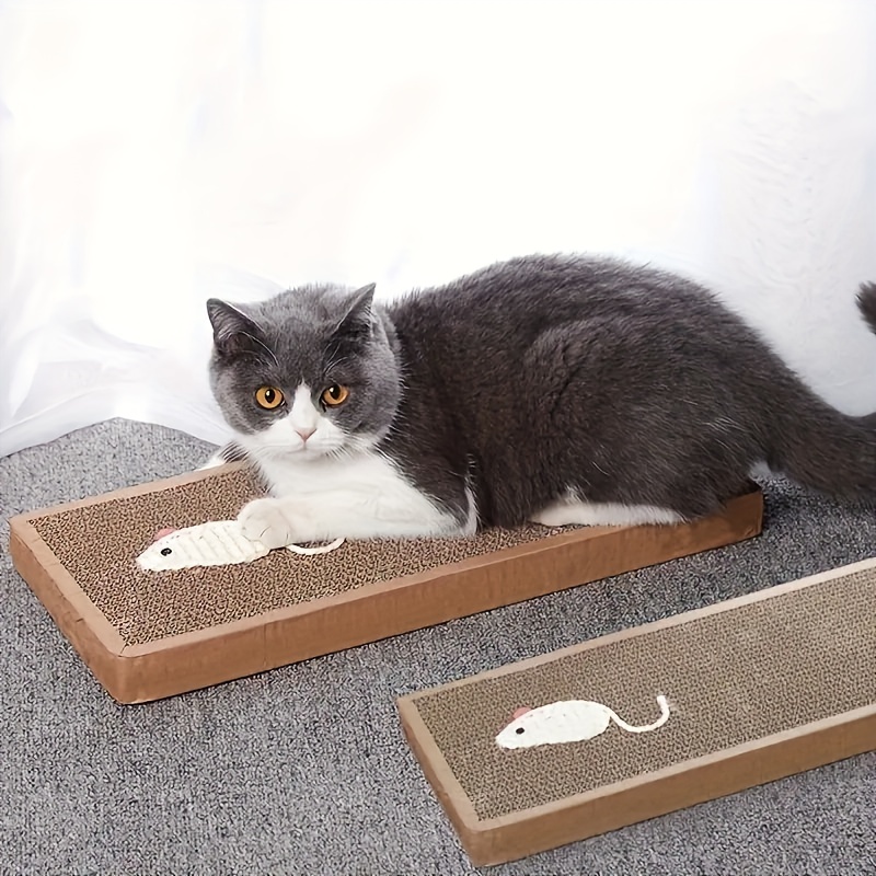 Cardboard Cat Scratch Pad Catnip Bag Included Scratcher Board