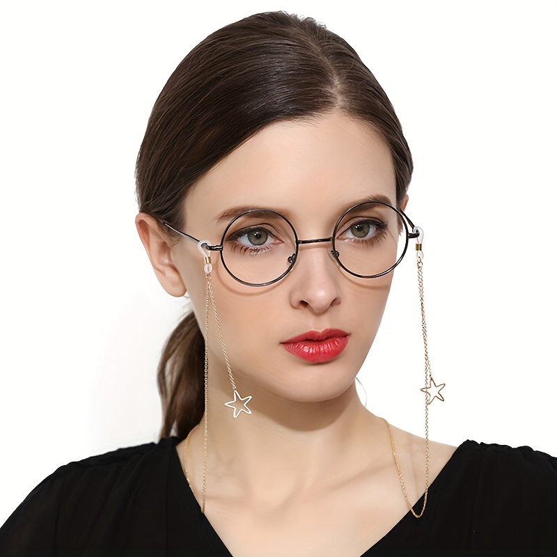 

Star Pendant Glasses Chain Anti Slip Sunglasses Lanyard Reading Glasses Chain Strap Retro Mask Face Covering Eyewear Retainer
