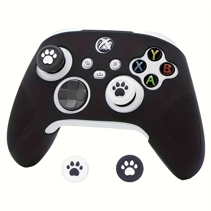 Cute Skin Cover For Xbox Series X/S Controller Anti-Slip Silicone Grip  Protective Case Accessories Set Wireless/Wired Gamepad Joystick With 2 Cat  Paw