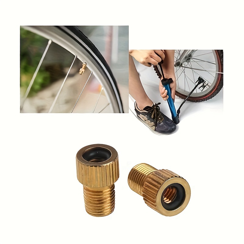 4pcs Bike Valve Adapter w/ Sealing Ring
