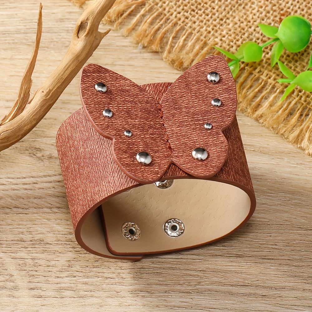 Leather on sale bow bracelet