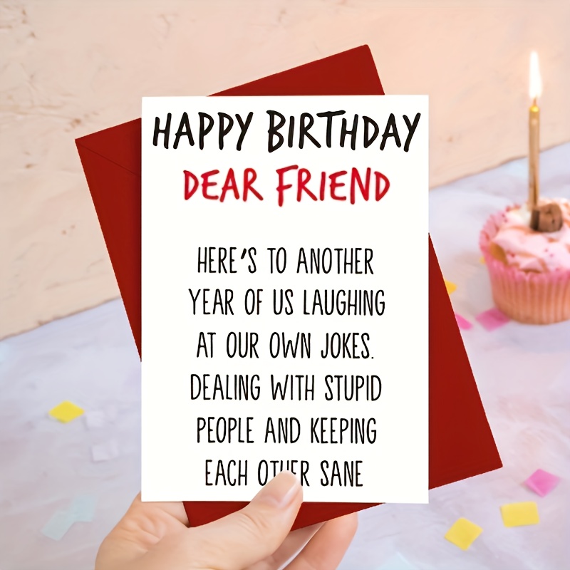 Happy Birthday Card For Dear Friends Suitable For Men And - Temu