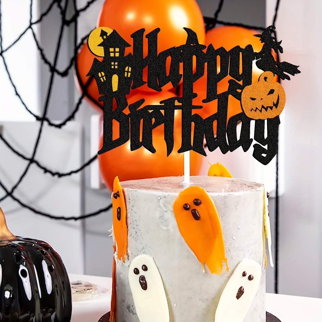 Halloween Striped Ghost Cake – casebakes cookies