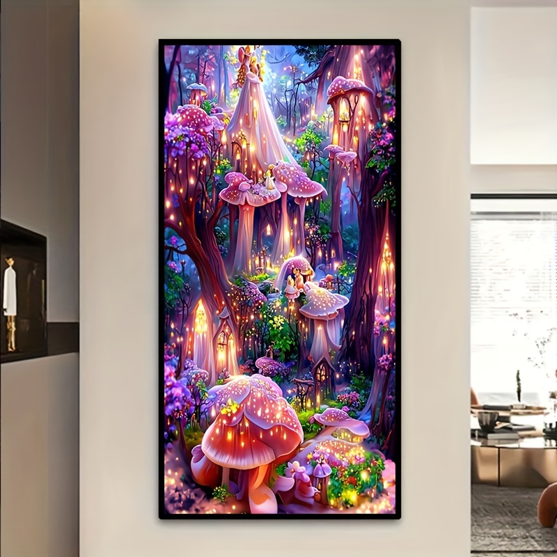 The Art Cottage5d Diamond Painting Mushroom House - Scenic