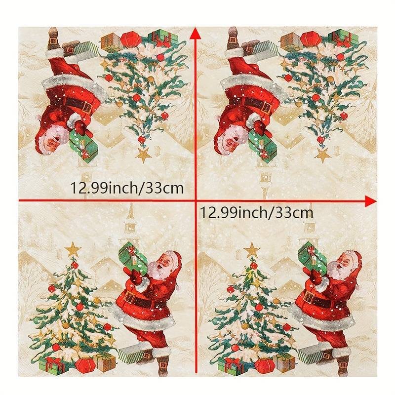 2 Individual Christmas Poinsettia Paper Luncheon Napkins – Decoupage Craft Supply – Made In Poland