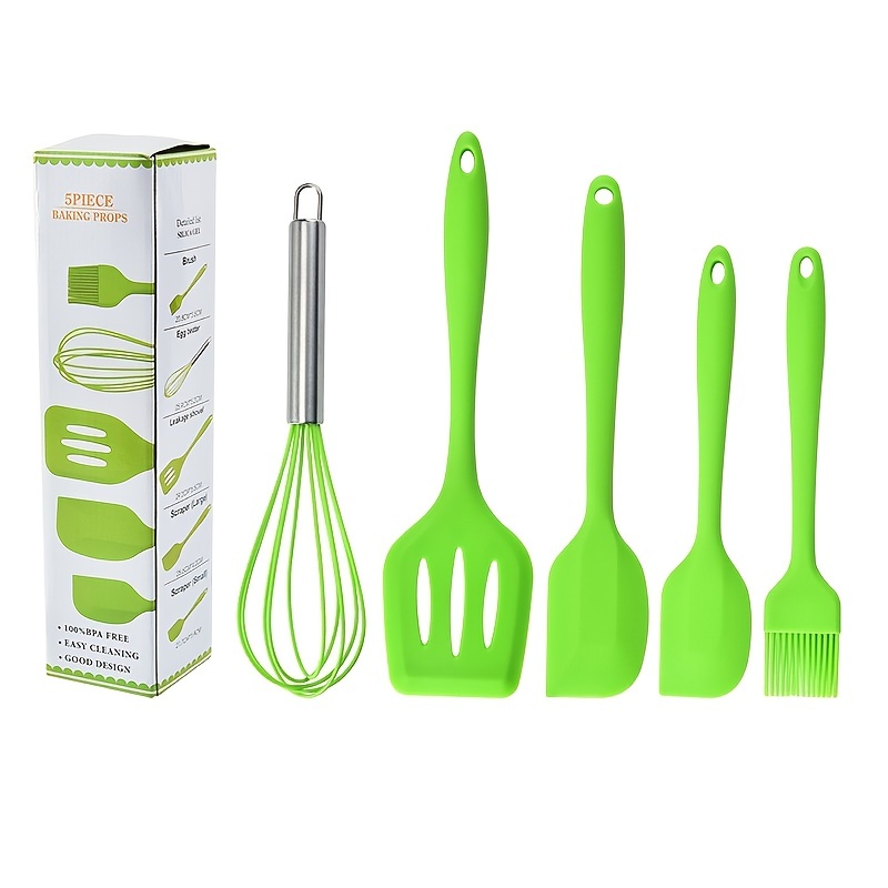 Better Houseware 5PIECE Silicone Cooking Utensil Set Green