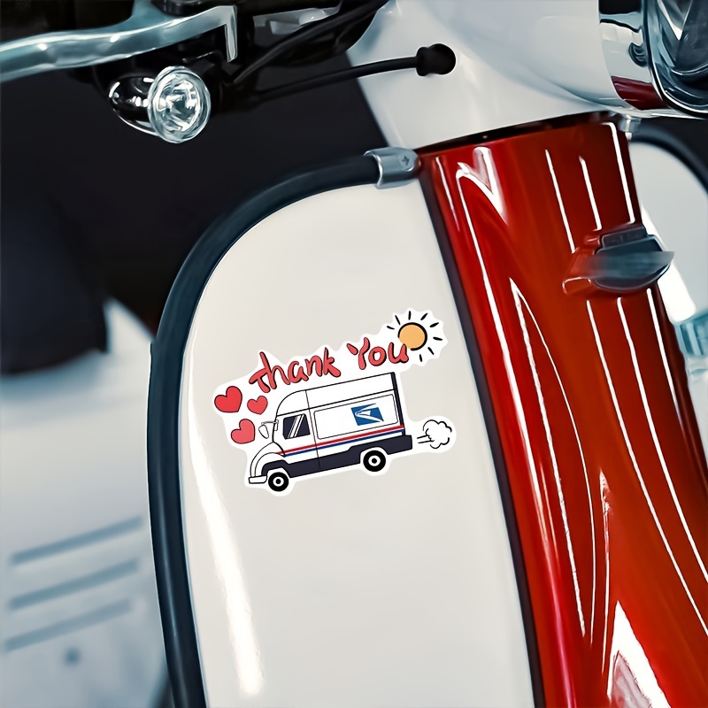 1pc Thank You USPS Sticker For Mailbox, Thank U Stickers Vinyl Stickers With Love And Support For USPS Mail Carriers, for car motorcycle sticker, garden mailbox, entry gate, truck, water bottle, helmet, mobile phone