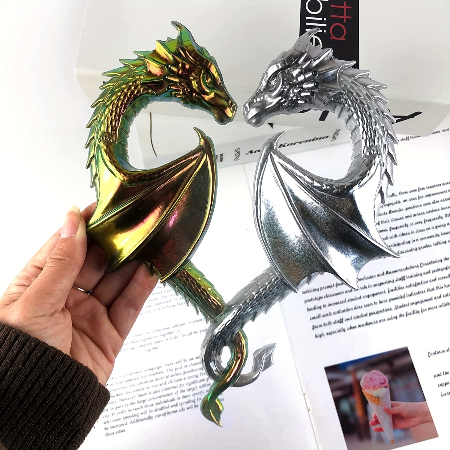 Dragon Silicone Molds, 3D Animal Resin Mold, Large Animals Statue Making  Epoxy Casting Mould for Wall Hanging Door Decoration Cabinets Gifts Home
