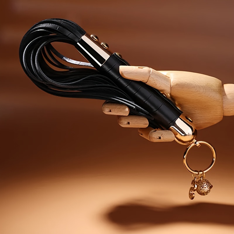 Leather hot sale whip keychain