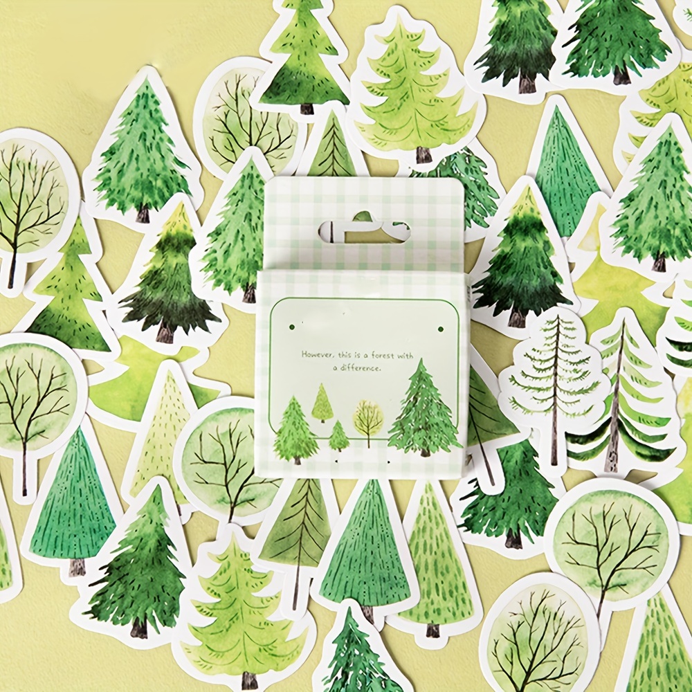 Forest Stickers, Adventure Aesthetic Outdoor Stickers Bulk, 50Pcs  Waterproof Vinyl Nature Stickers for Water Bottles Laptop Scrapbook, Forest  Trees