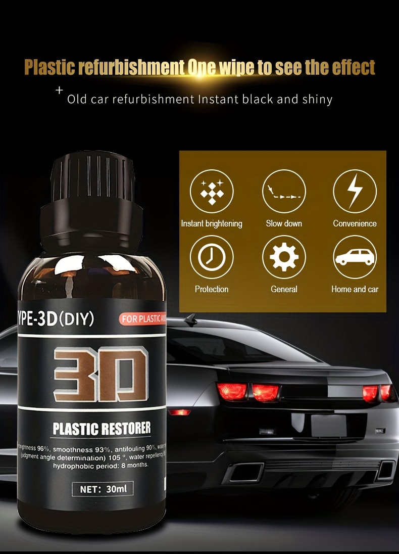 Car Plastic Refurbisher Black Refurbishing Reducer Car - Temu