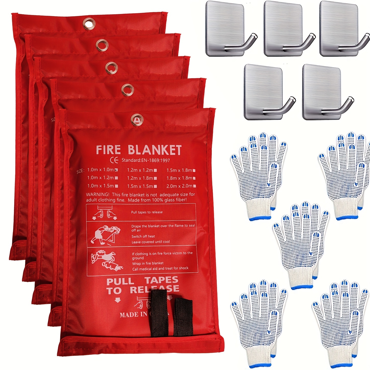 2 Pack] Fire Blankets (40 x 40)