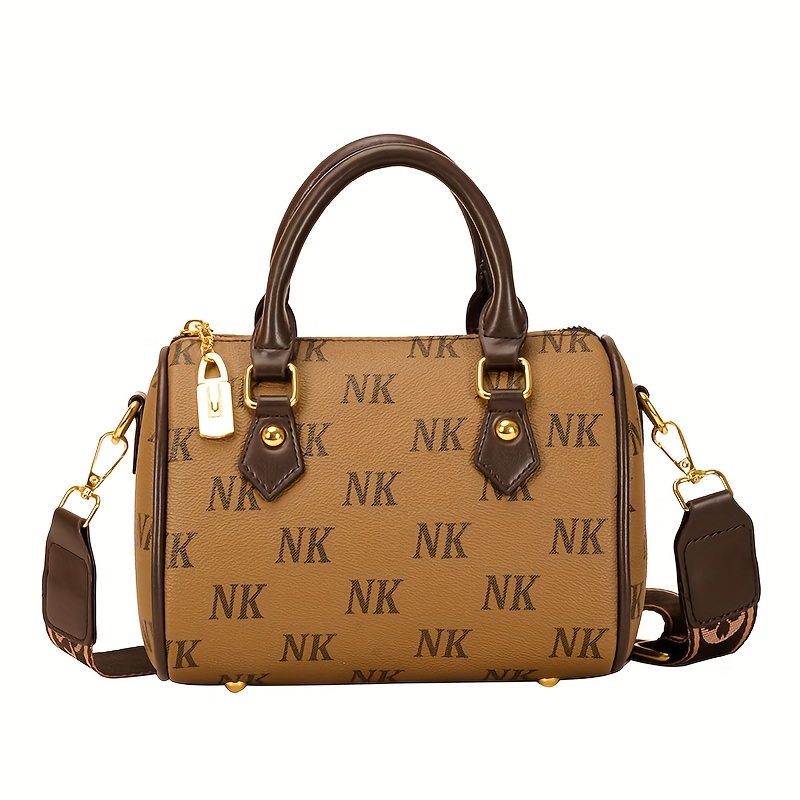 Retro Letter Print Handbag Mini Pillow Crossbody Bag Trendy - Temu