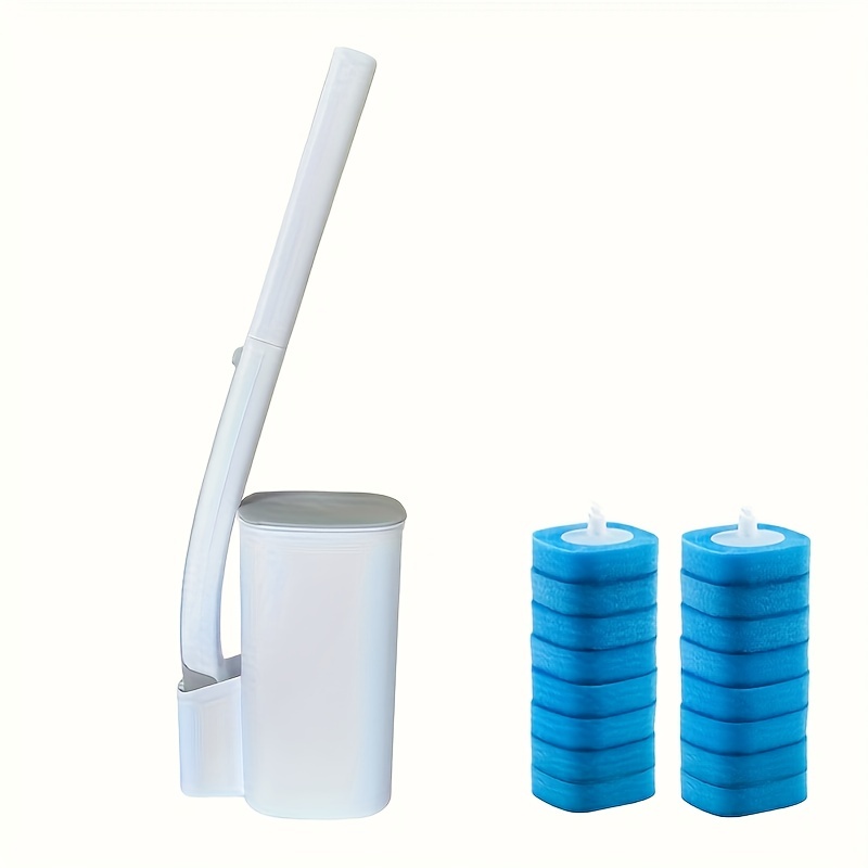 Disposable Toilet Brush With Replacement Head Set, Long Handle