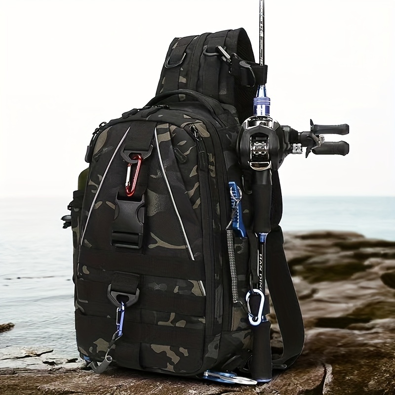 Large Capacity Lure Fishing Bag Multi-Function Waist Bag Fishing Rod Bag  Tactical Backpack Shoulder Bag Fishing Gear Bag X232N3