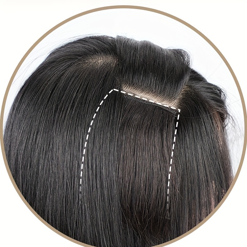 Thick Straight Hair Piece Clip In Hair Extensions Adding Temu