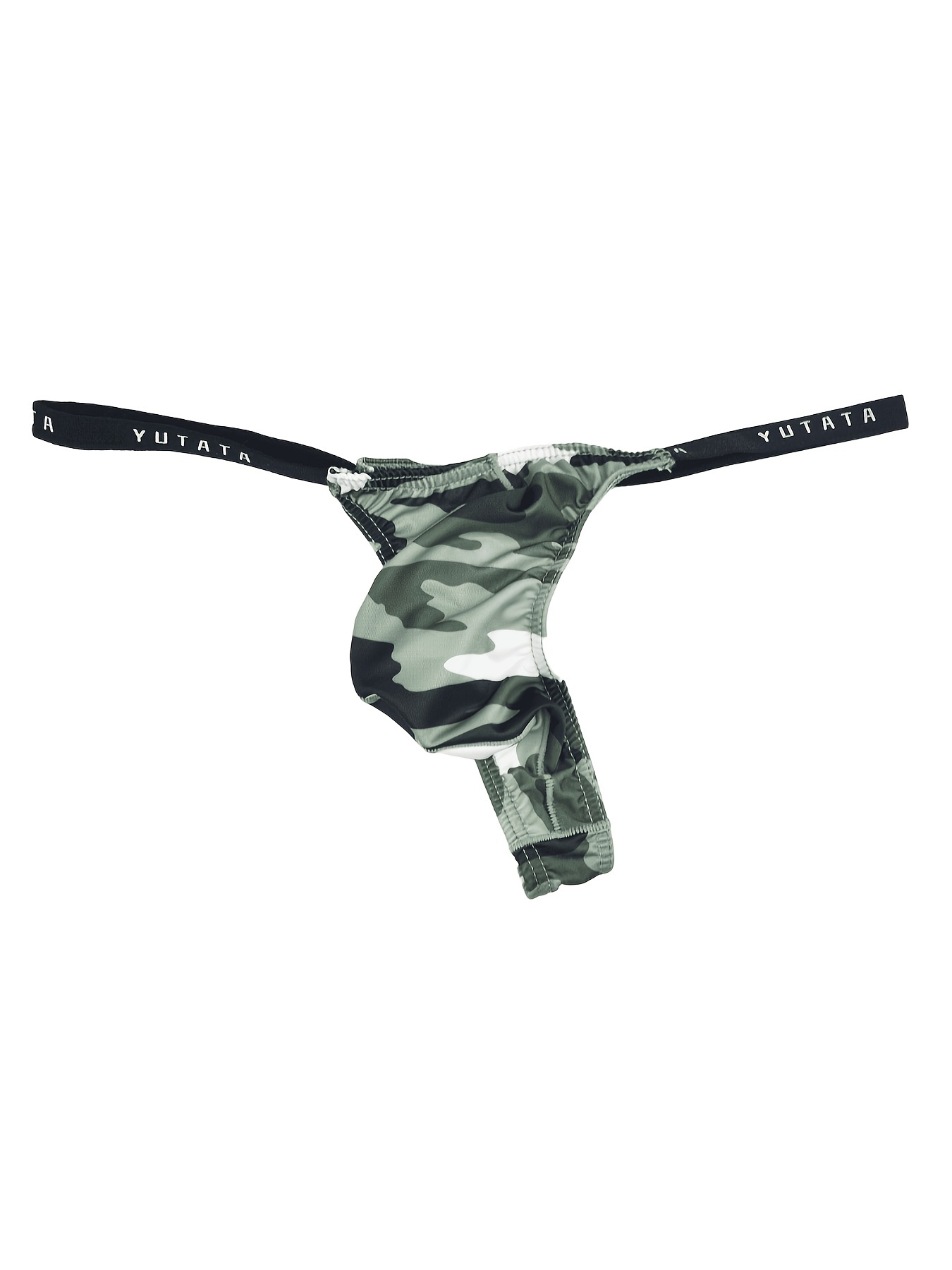 Cathalem Get Today Delivery Items Men Printed Breathable Camouflage Low Waist Knitted T Bar Underwear Underpants Blue Medium, Men's