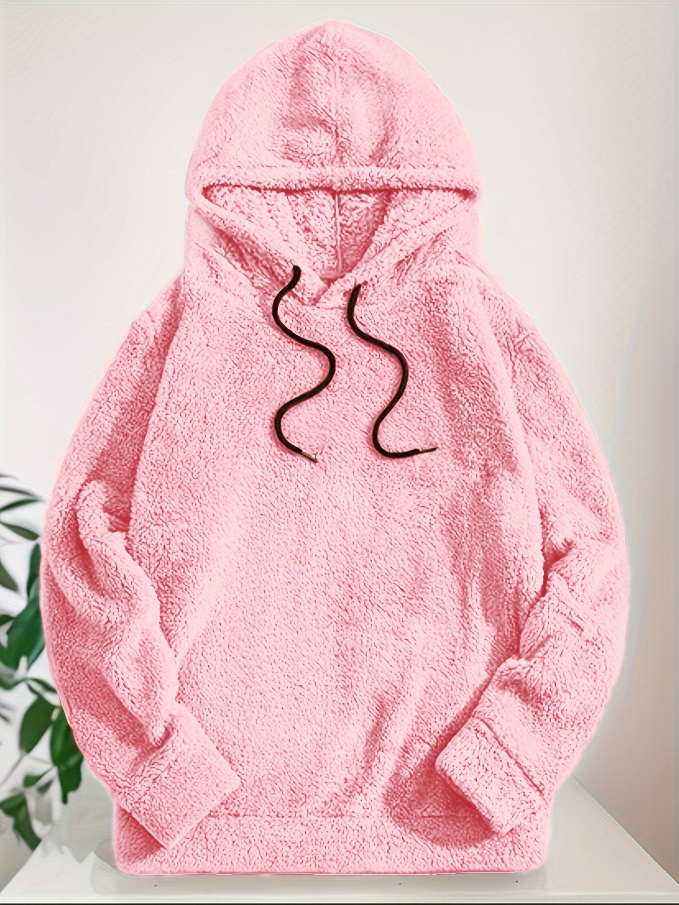 Fluffy teddy hoodie new arrivals