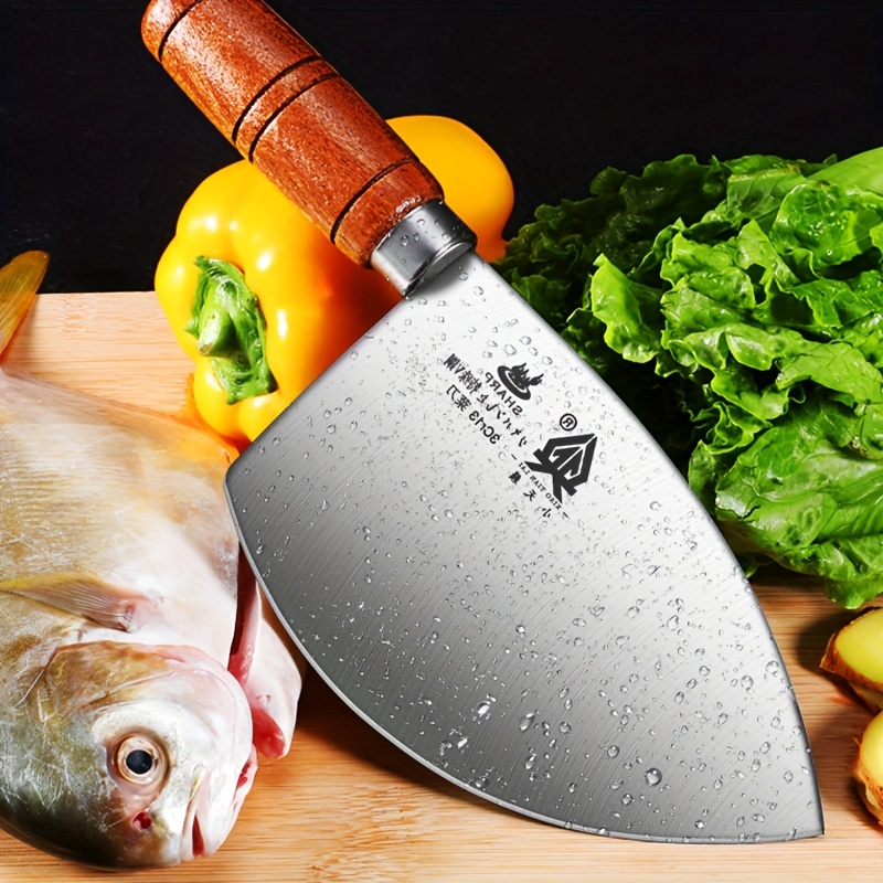 Fish-killing Knife, Kitchen Knife, Commercial Professional Fish-cutting  Knife, Stainless Steel Multi-functional Open-back Kitchen Knife, Sharp  Pig-kil