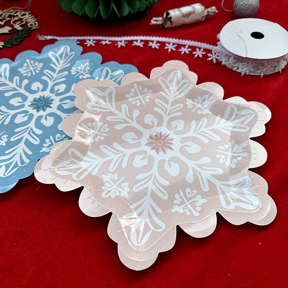 Christmas Snowflake Dinnerware Set - Paper Plate, Cups, And Lunch Napkins  For Wedding, Birthday, Baby Shower, And Bridal Party Decoration - Festive  Table Decor And Party Supplies - Temu