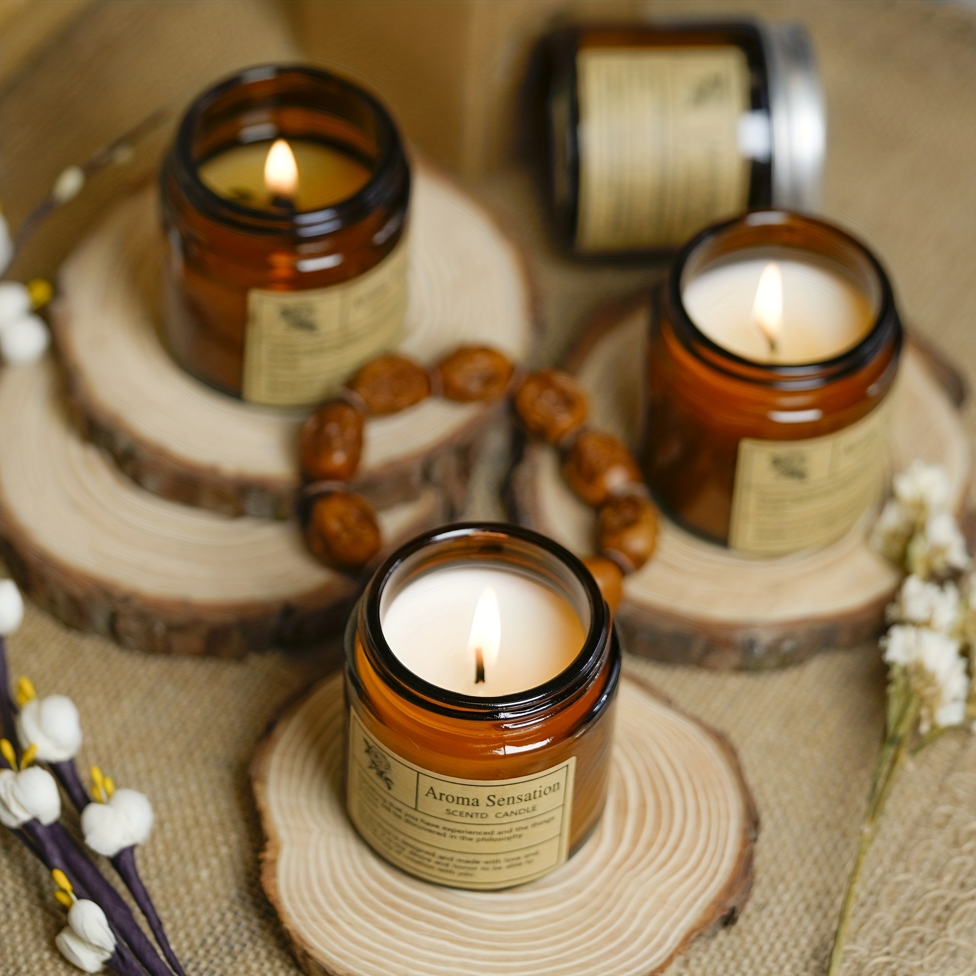 Amber Glass Scented Soy Candles – Craft & Kin