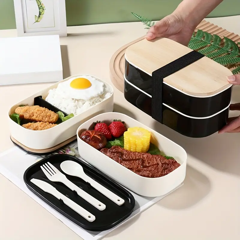 Premium Bento Box Adult Lunch Box With 2 Compartments And