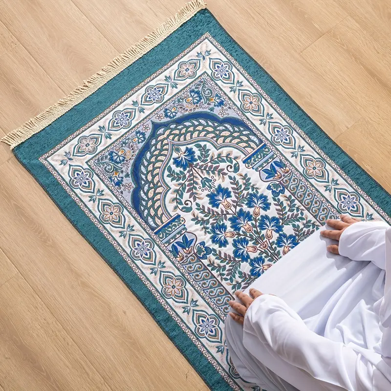 1 Tapis De Prière Islamique De Qualité Supérieure, Cadeau Du Ramadan,  Janamaz Sajjadah, Namaz Seccade Pour Les Musulmans, Grand Tapis De Prière