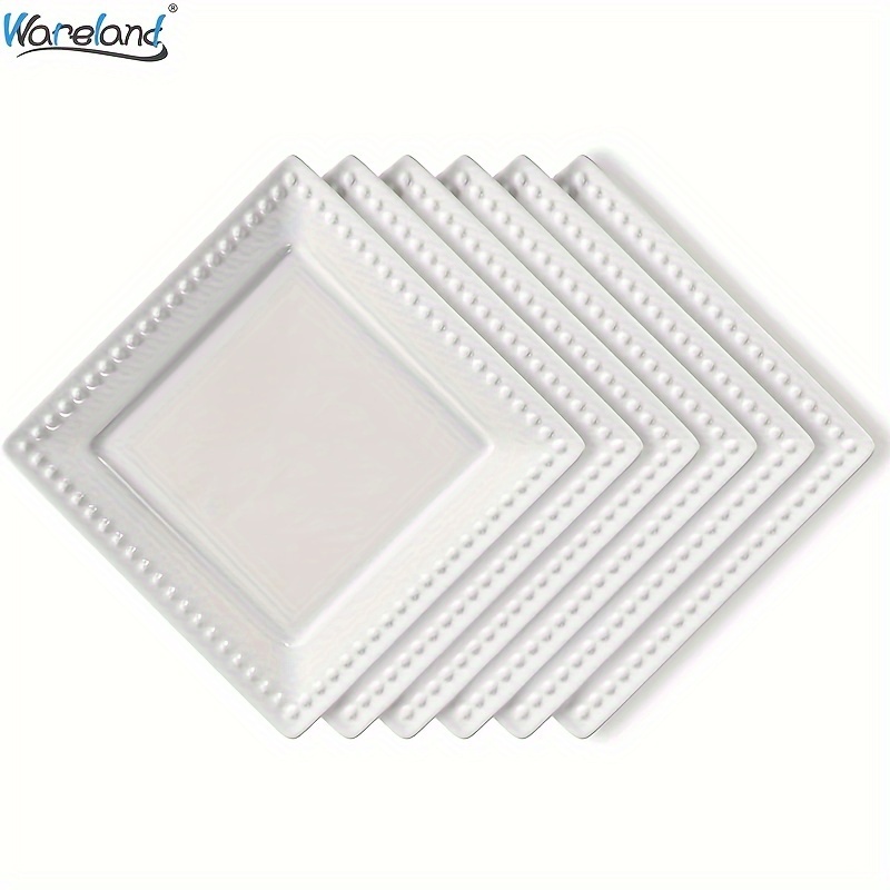 White square appetizer clearance plates