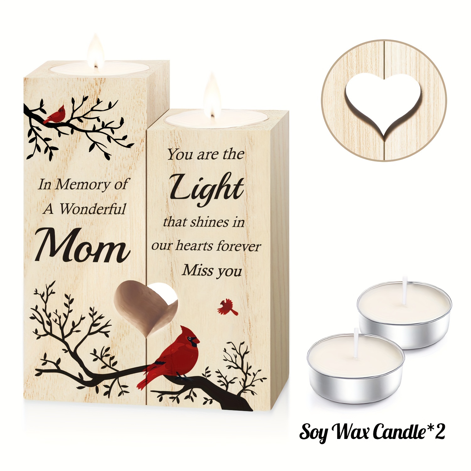 Candle Holder, Daughter Gift From Mom Heart Candlestick(without Candles),  For Centerpiece, Candlelight Dinner Photo Props, Wedding Anniversary  Birthday Atmosphere Decor, Table Living Room Home Decor, Christmas New Year  Decor - Temu