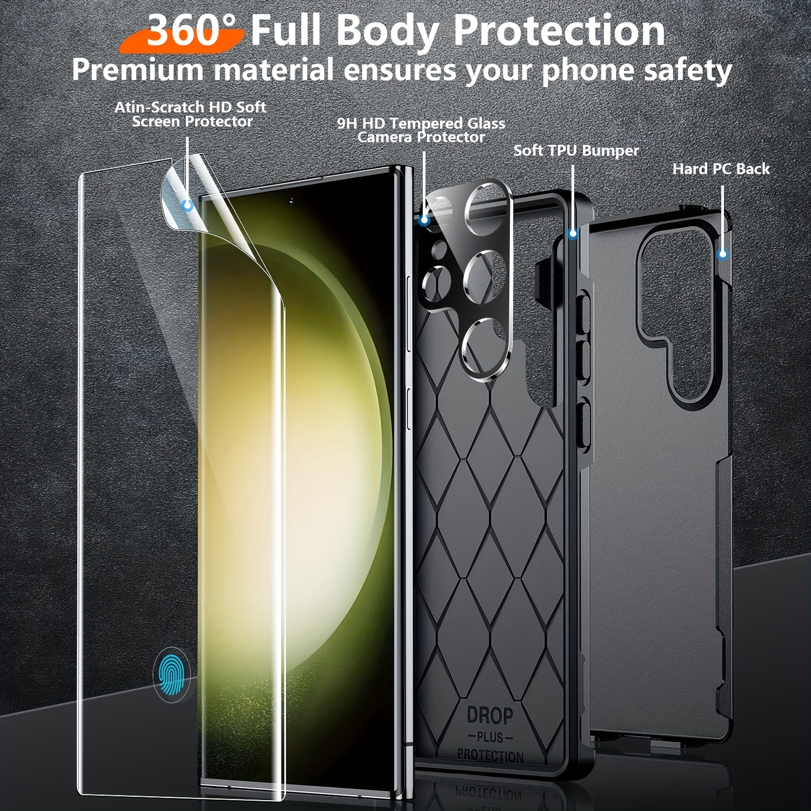 For Samsung Galaxy S23 Ultra 5G Tempered Glass Full Phone Cover Screen  Protector