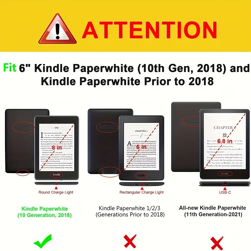 Funda Transparente Kindle Paperwhite 6 (10.ª Generación - Temu