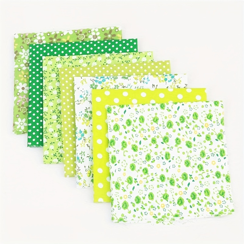 Green Fat Quarters Fabric Bundles Print Fabric Diy Handmade - Temu