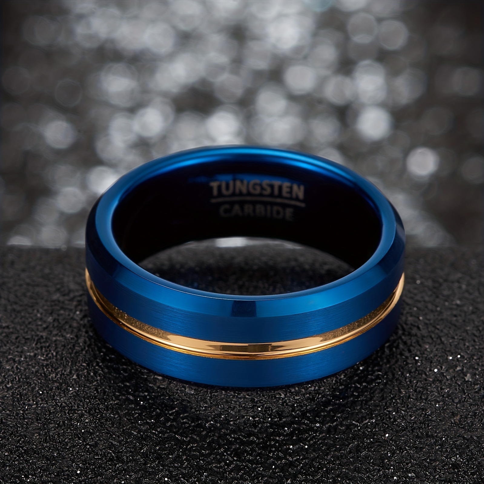 Bague discount tungstene bleu