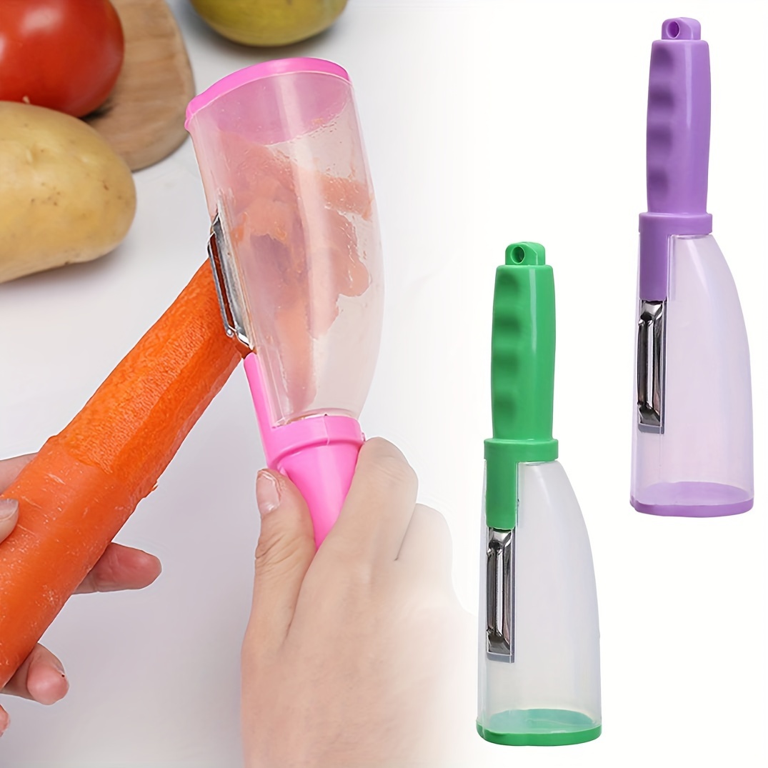 2in1 Fruit Peeler, Vegetable Peeler, Multifunctional Fruit Peeler With Peel  Storage Case, Portable Potato Peeler, Trash Can Peeler, Kitchen Stuff -  Temu Germany