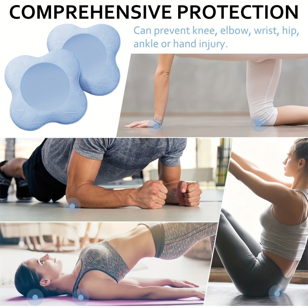 6 Pcs Knee Pads for Yoga Extra Thick Yoga Wrist Pad Yoga Cushion Anti Slip  Pilates Support Pad for Men Women Knee Elbow Wrist Hand Exercise Meditation