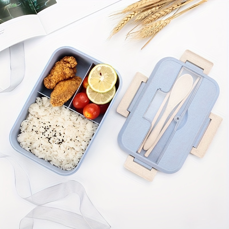 Wheat Straw Lunch Box Includes Spoon - Temu