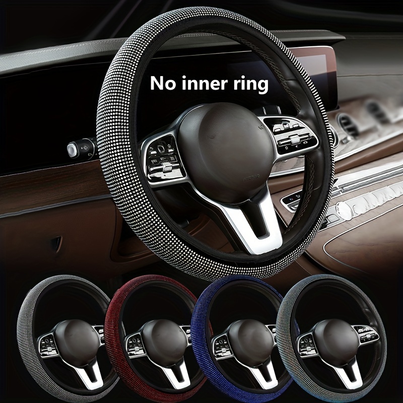 Sparkle And : Inlaid Artificial Diamond Steering Wheel - Temu