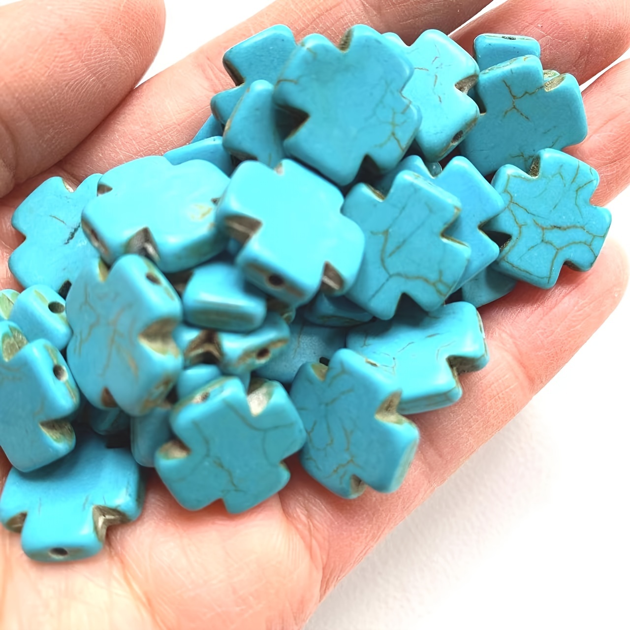 30pcs Turquoise Beads For DIY Jewelry Making - Perfect Gift for Girls!