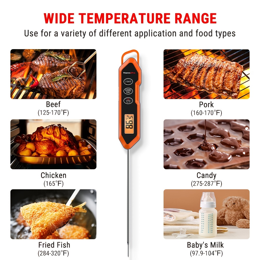 Waterproof Digital Instant Read Meat Thermometer Food Candy Cooking Kitchen  Thermometer