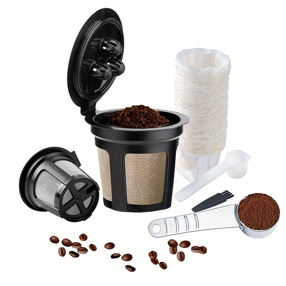  Reusable K Cups pods Compatible with ninja dual brew pro  specialty coffee maker,Reusable Coffee Filter Accessories fits Ninja CFP201  CFP301 CFP305 CFP400 Dual Brew Pro System(4pack): Home & Kitchen