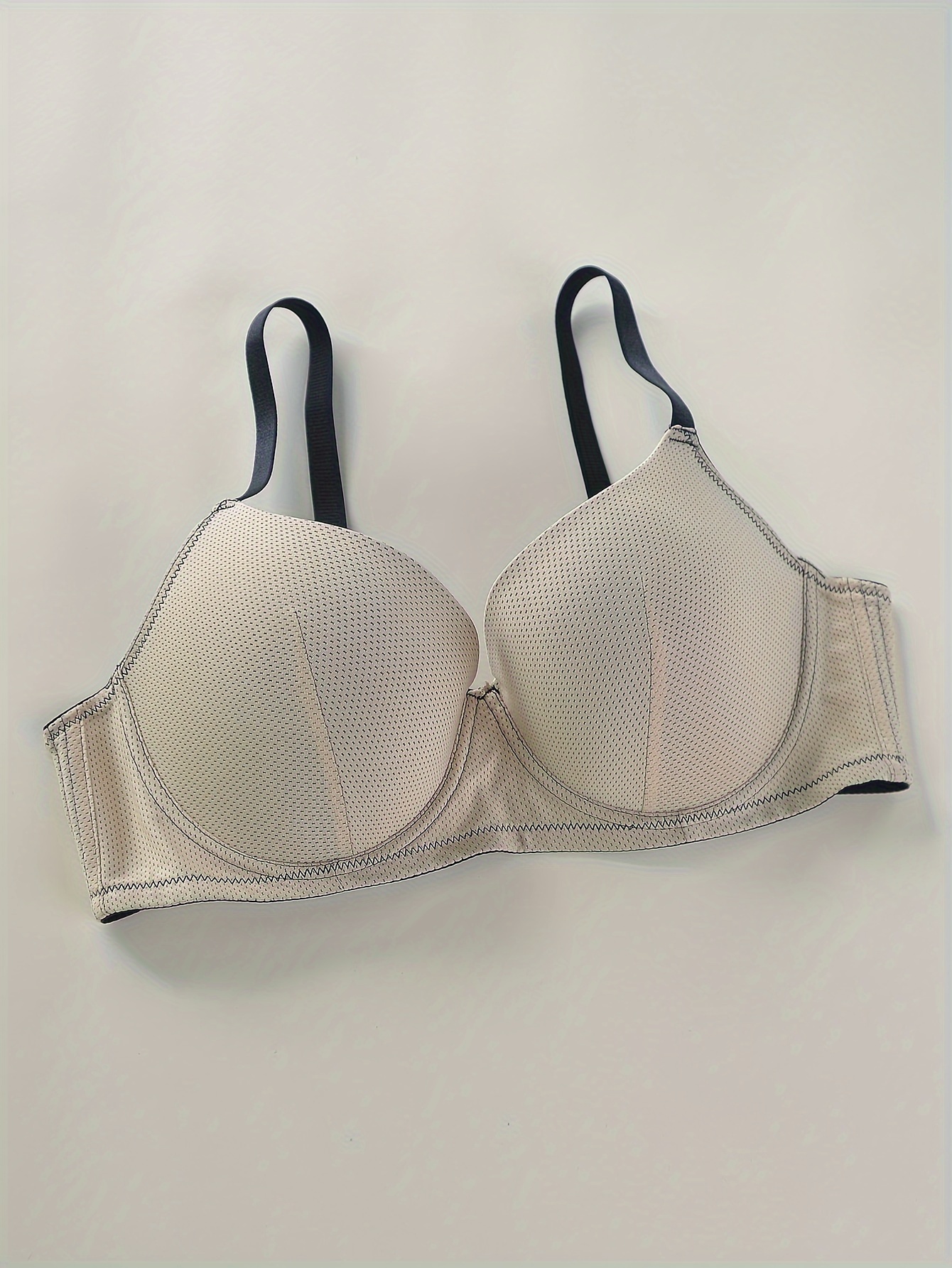 Women's Elegant Bra Plus Size Solid Seamless Lightly Padded - Temu