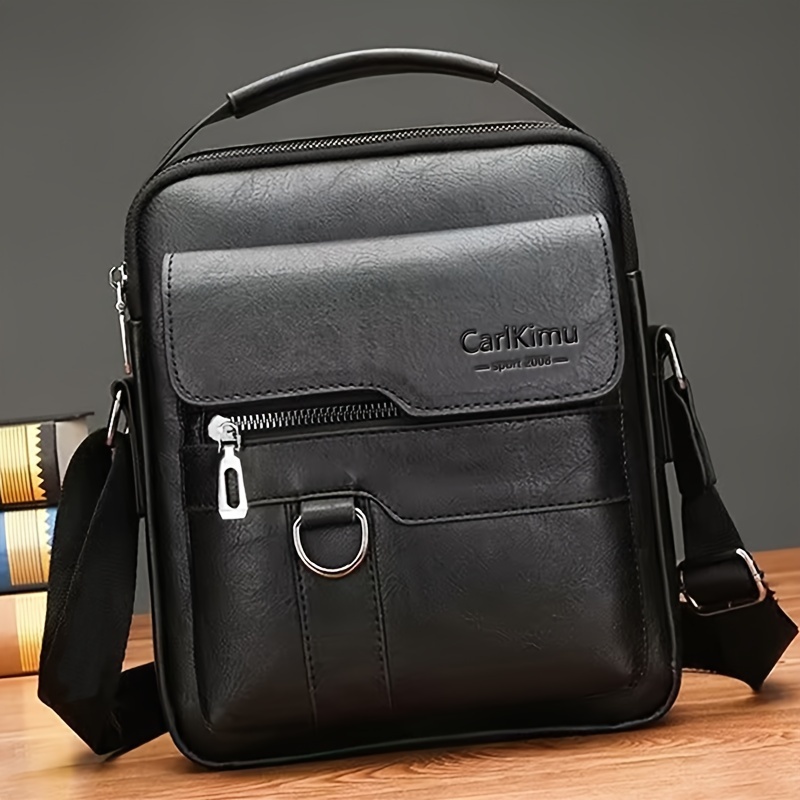 

Men's Crossbody Bag, Retro Large Capacity Shoulder Bag, Men's Business Handbag, Travel Backpack (zipper Direction And Strap Assorted Varieties)