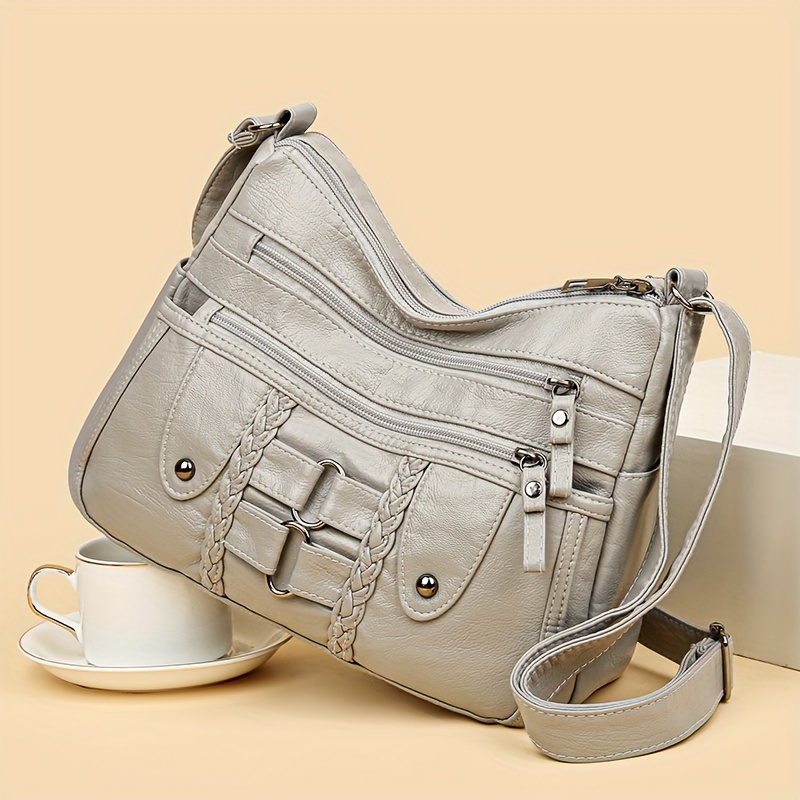 005 large capacity soft single shoulder crossbody bag - Temu